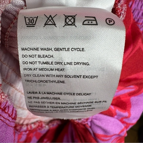 New Farm Rio Living Nature Dress Red Purple Long Sleeve Size S - Picture 15 of 16